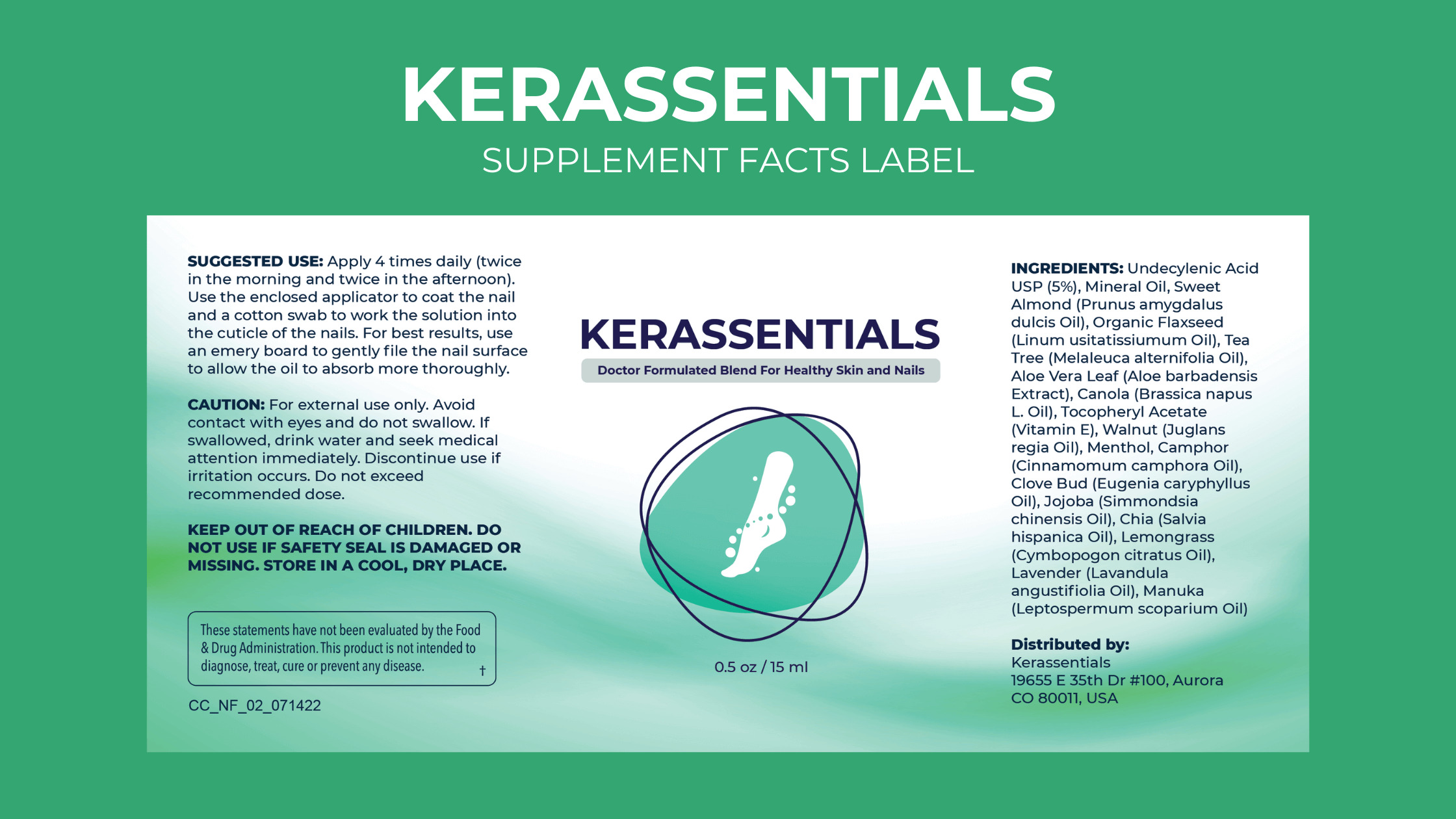 Kerassentials Supplement Facts